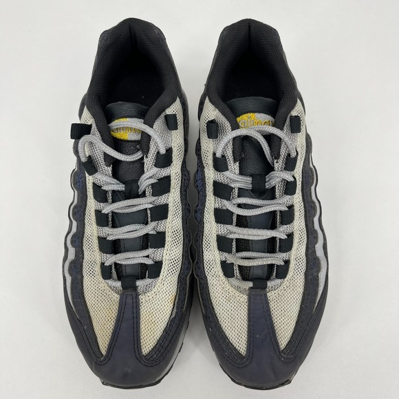 Nike Max 95 GS Youth 7Y or Women's 8.5 Noir Dynamic Yellow BV1245-001 - Picture 5 of 9